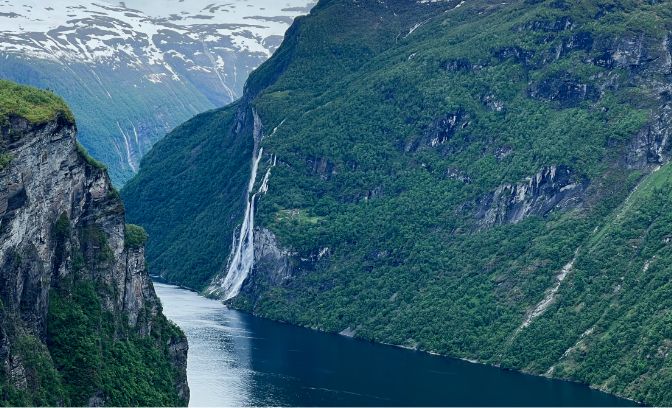 De natuur van Geiranger